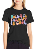 Therapy Is Cool Graphic Tee - Stylish Comfort