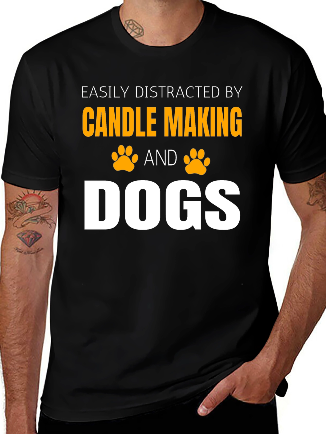 Candle Making & Dogs T-Shirt Funny Distraction Tee