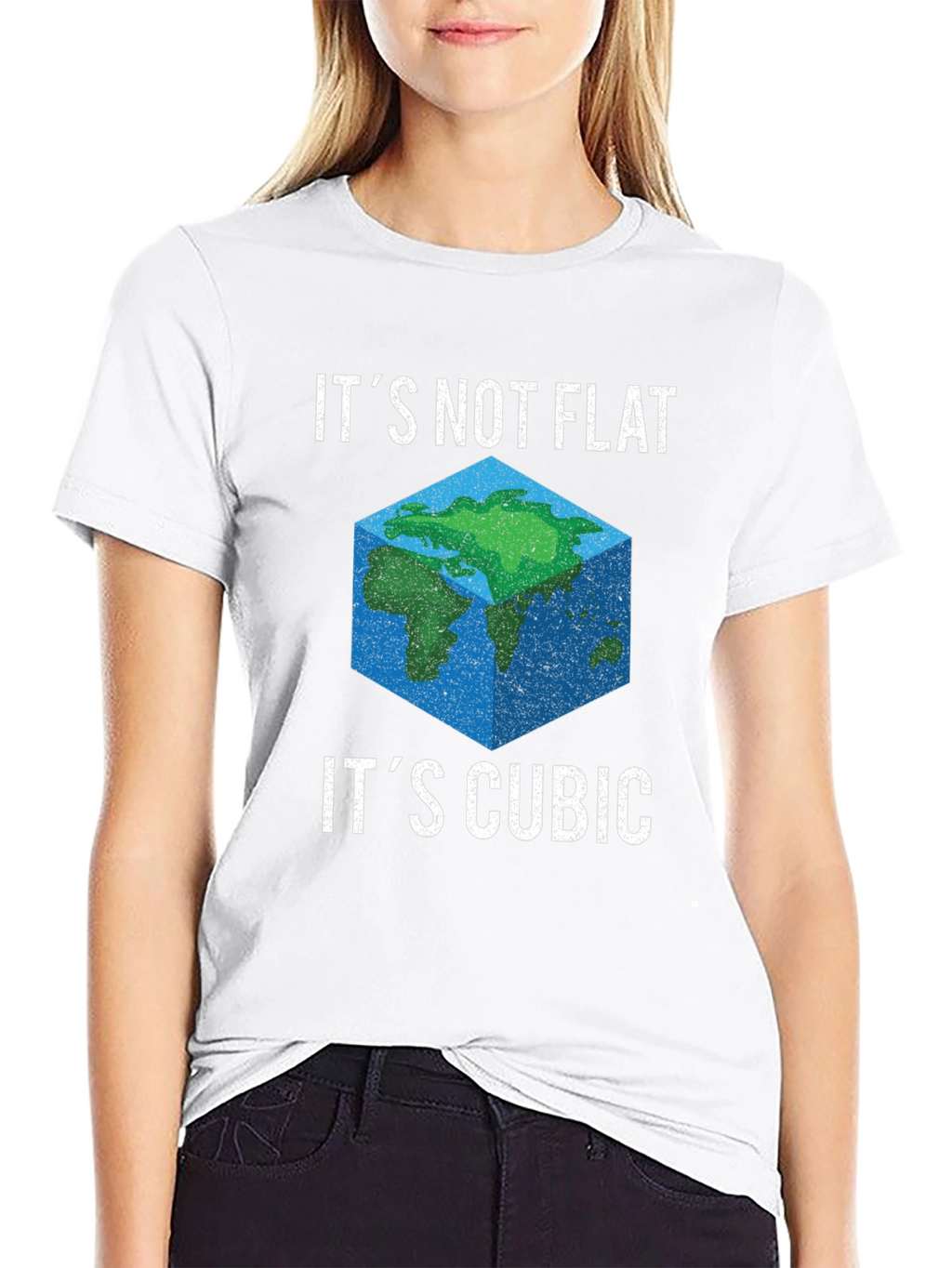 Cubic Earth Funny Graphic T-Shirt