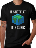 Cubic Earth Funny Graphic T-Shirt