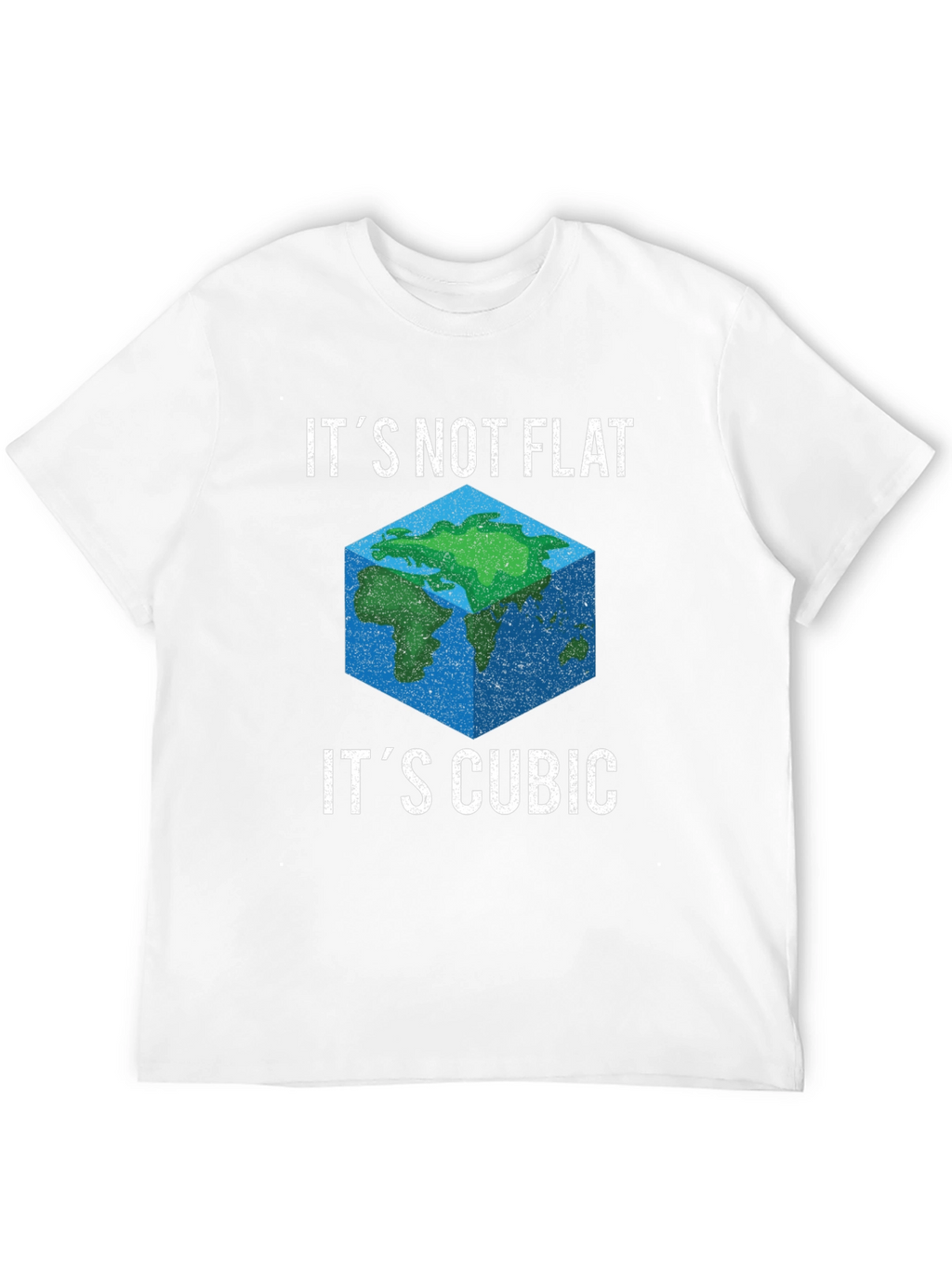 Cubic Earth Funny Graphic T-Shirt