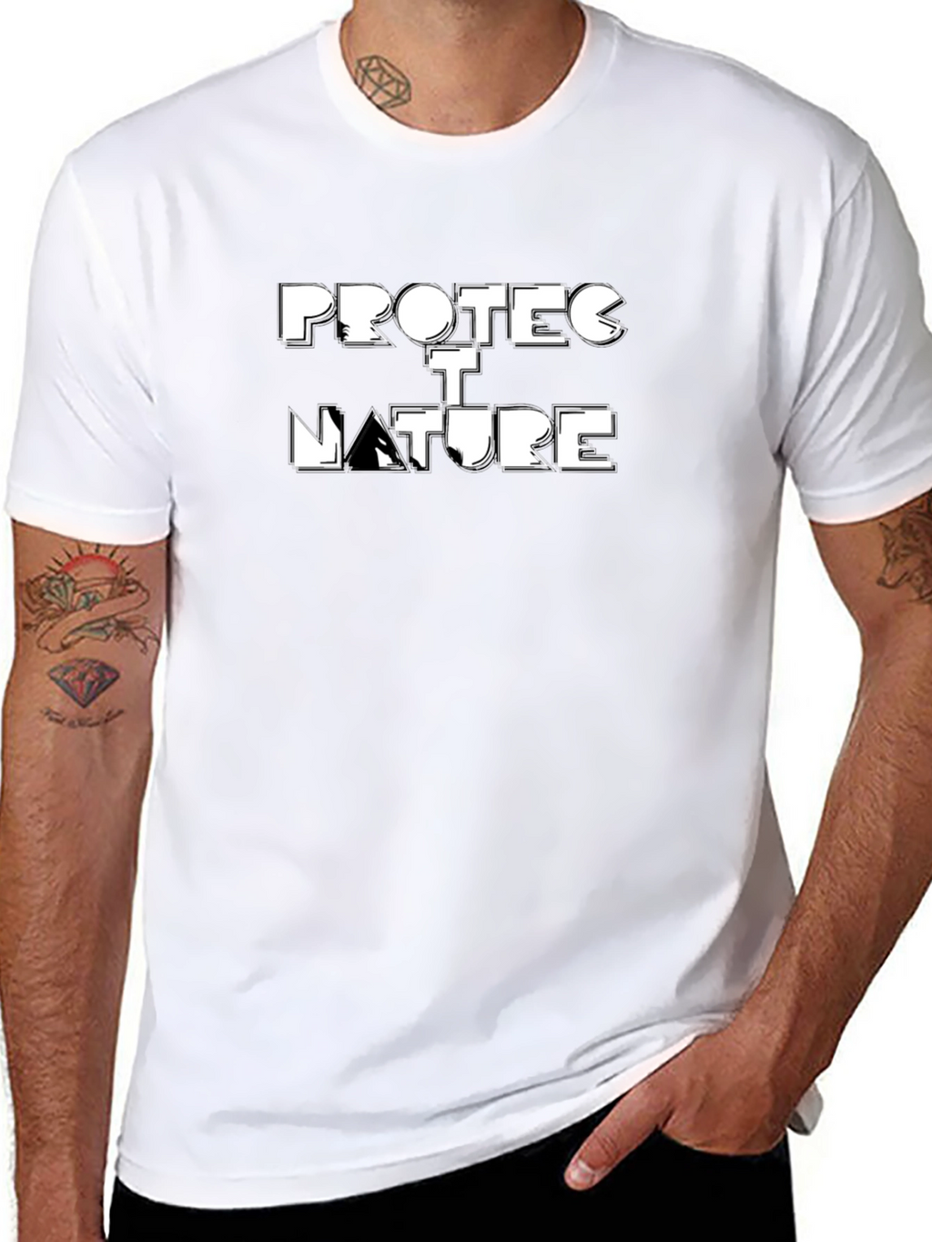 Protect Nature Graphic Tee - Black Casual Shirt