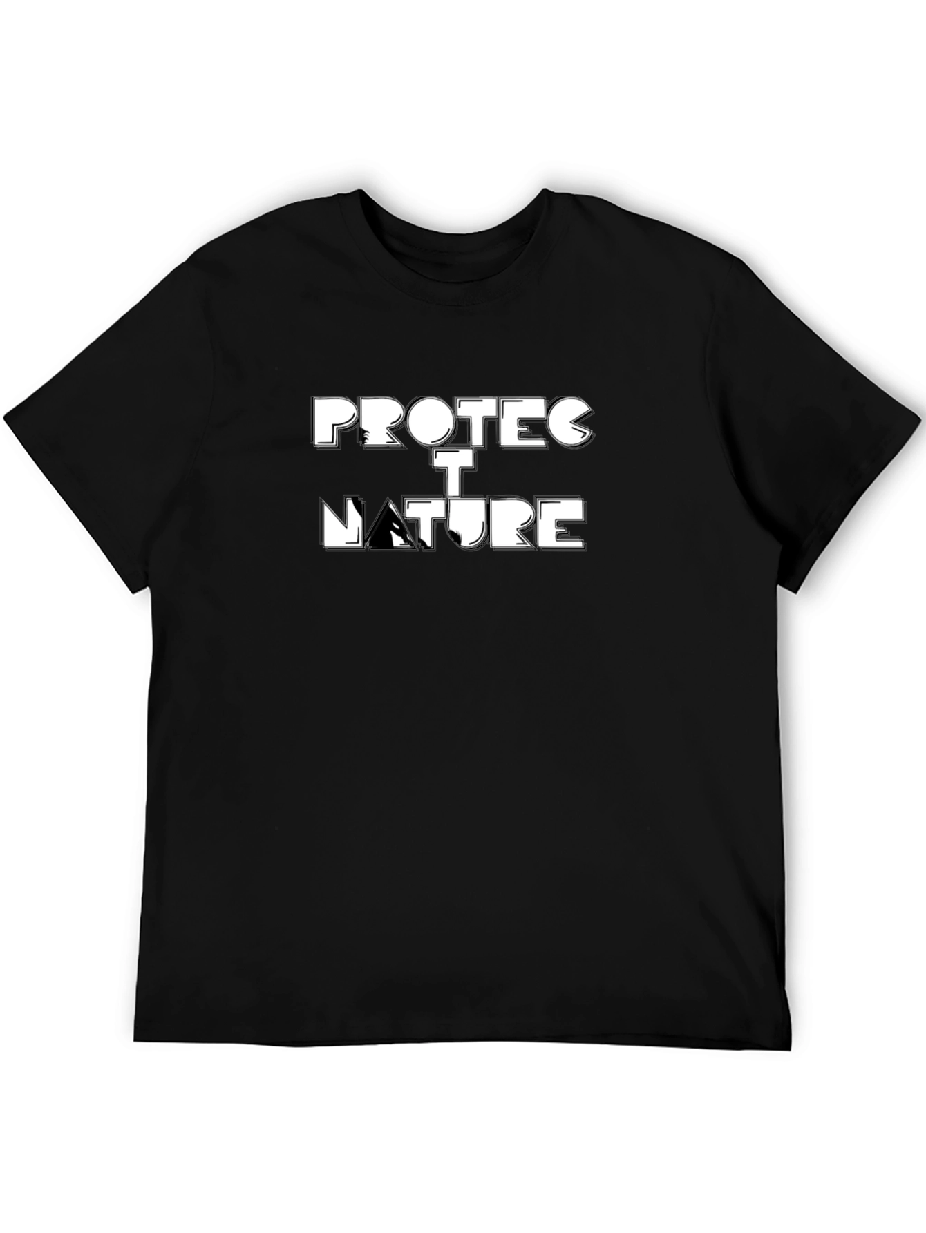 Protect Nature Graphic Tee - Black Casual Shirt