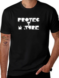 Protect Nature Graphic Tee - Black Casual Shirt
