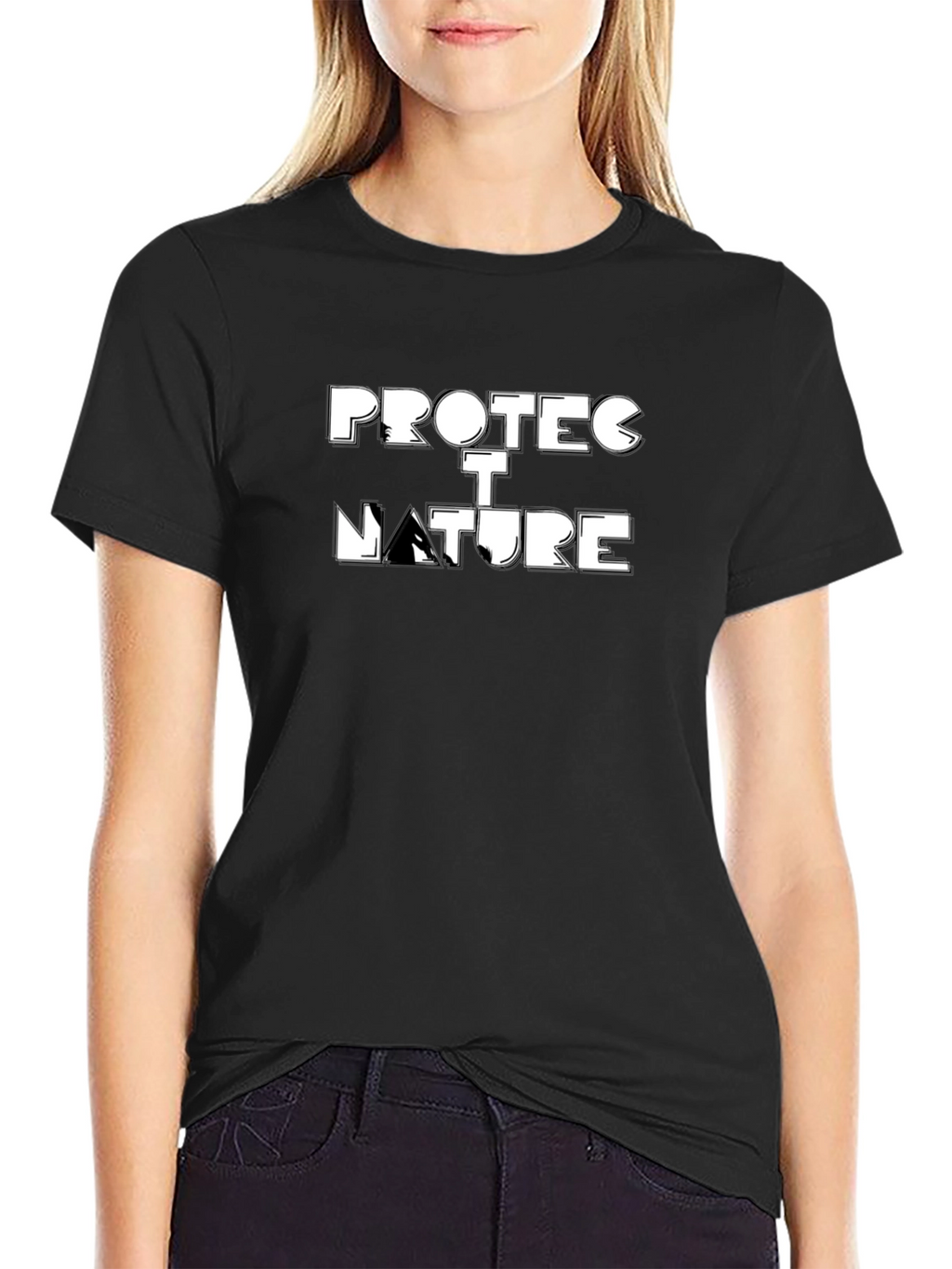 Protect Nature Graphic Tee - Black Casual Shirt