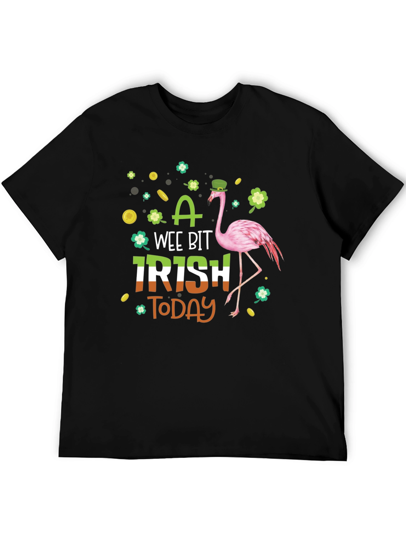 A Wee Bit Irish Today Flamingo St. Patricks Day T-Shirt