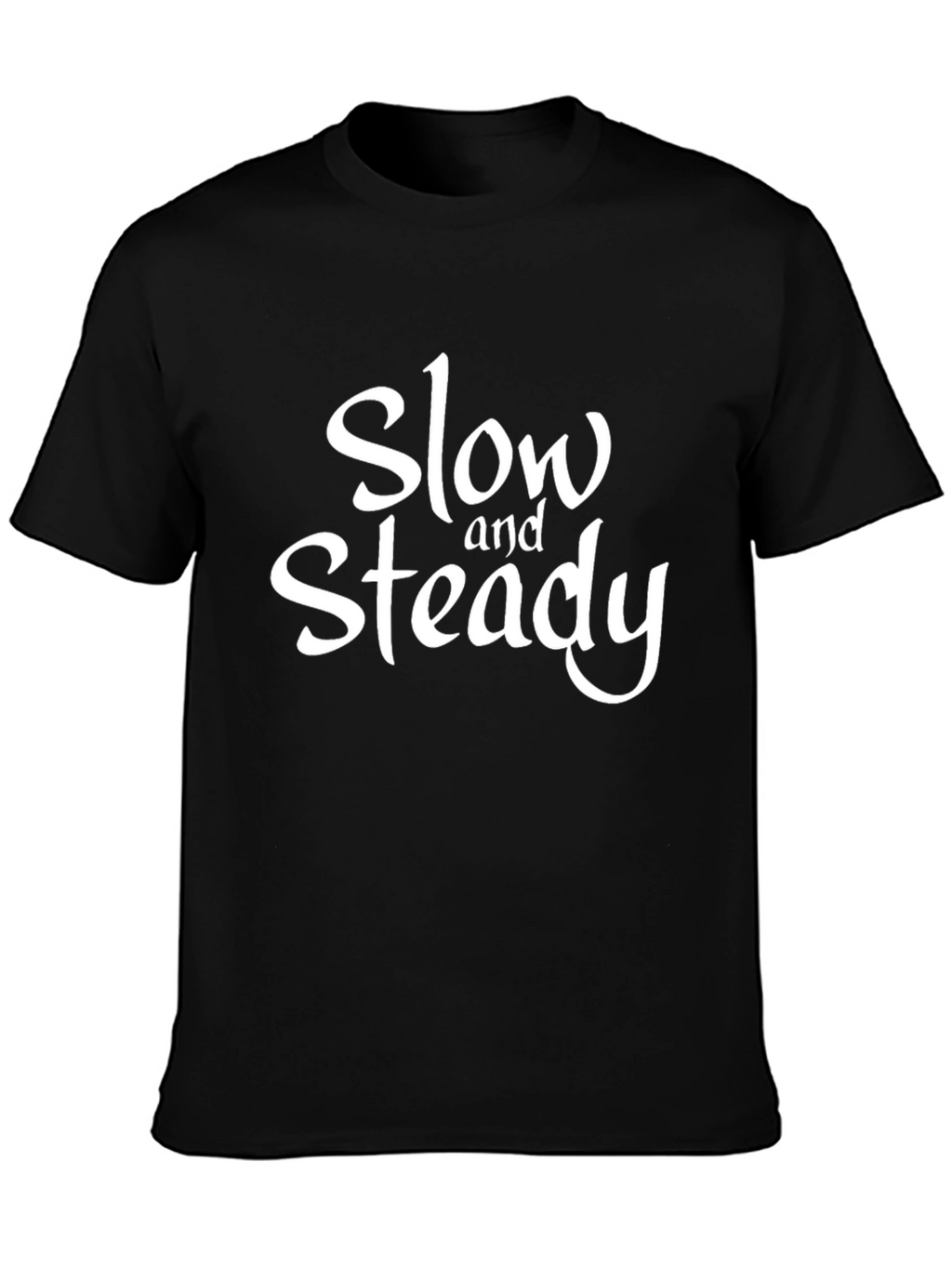 Slow and Steady Graphic T-Shirt - Casual Black Tee