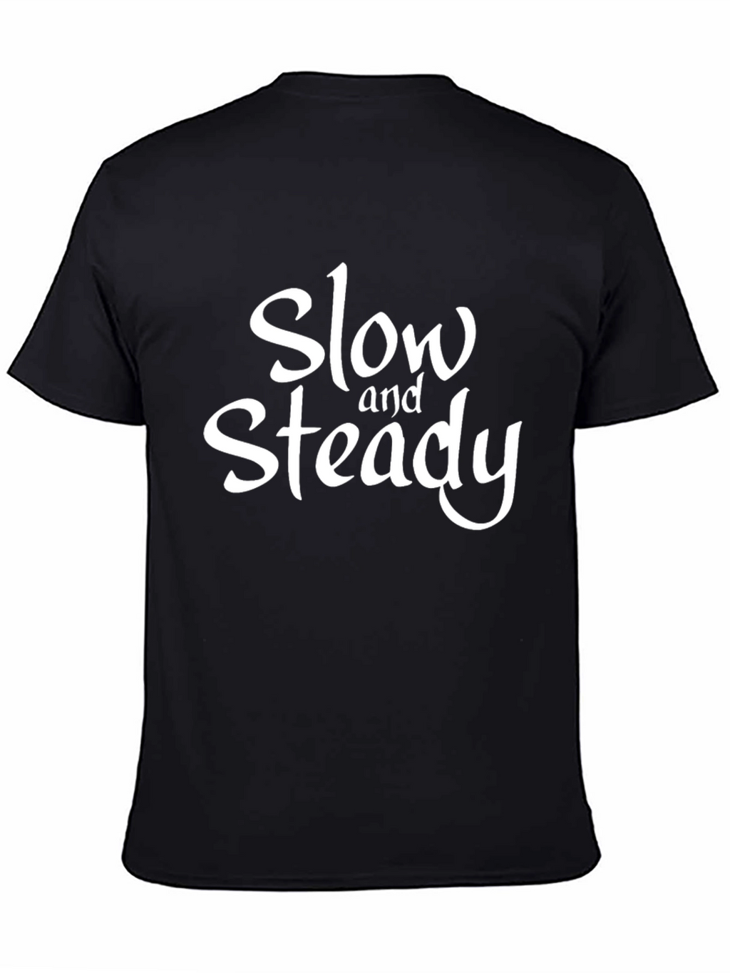Slow and Steady Graphic T-Shirt - Casual Black Tee