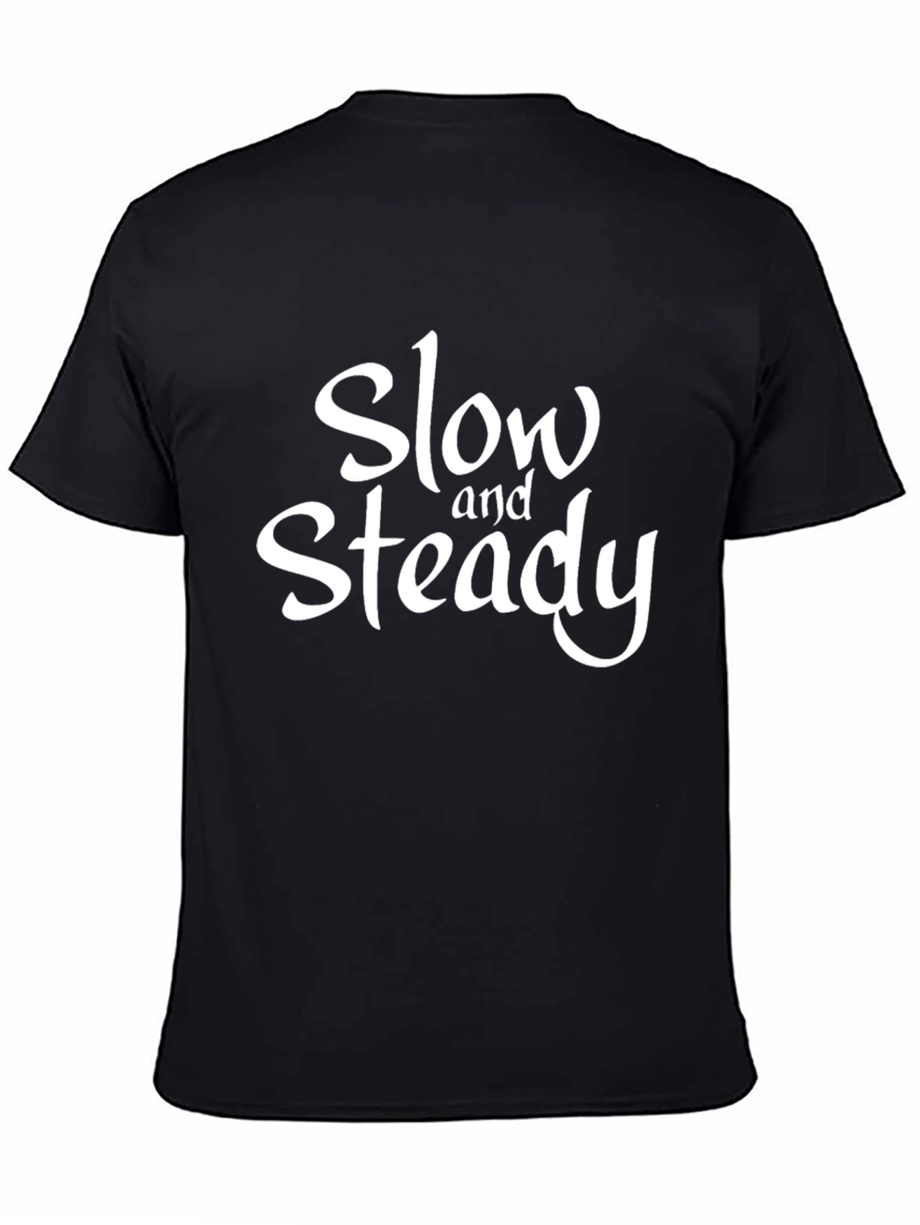 Slow and Steady Graphic T-Shirt - Casual Black Tee