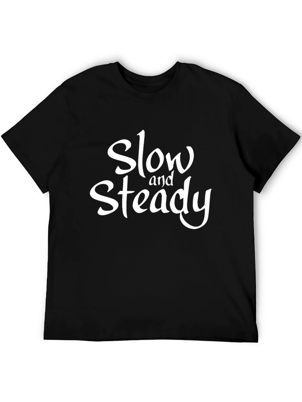 Slow and Steady Graphic T-Shirt - Casual Black Tee