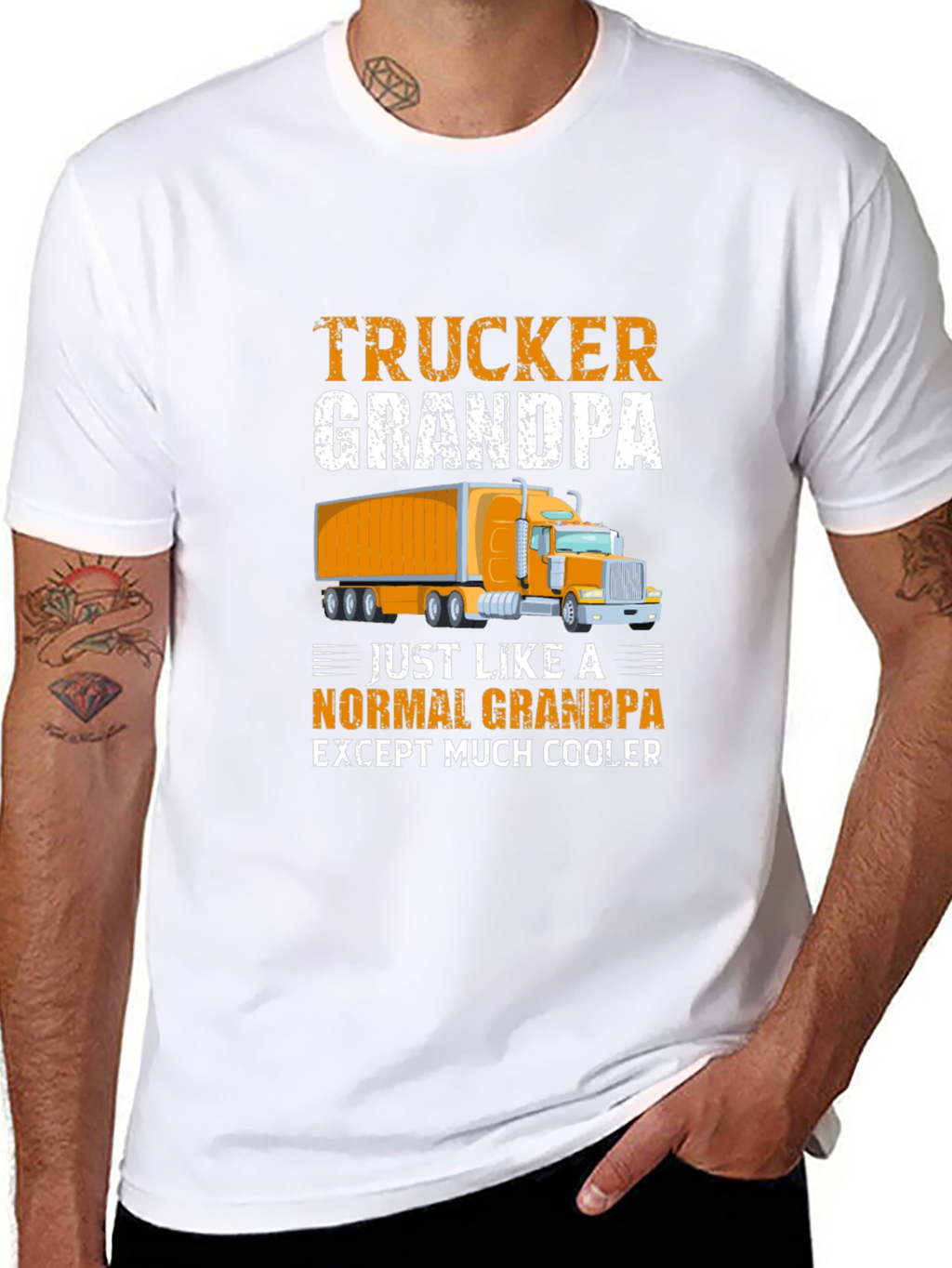 Trucker Grandpa T-Shirt: Cool Grandfather Gift