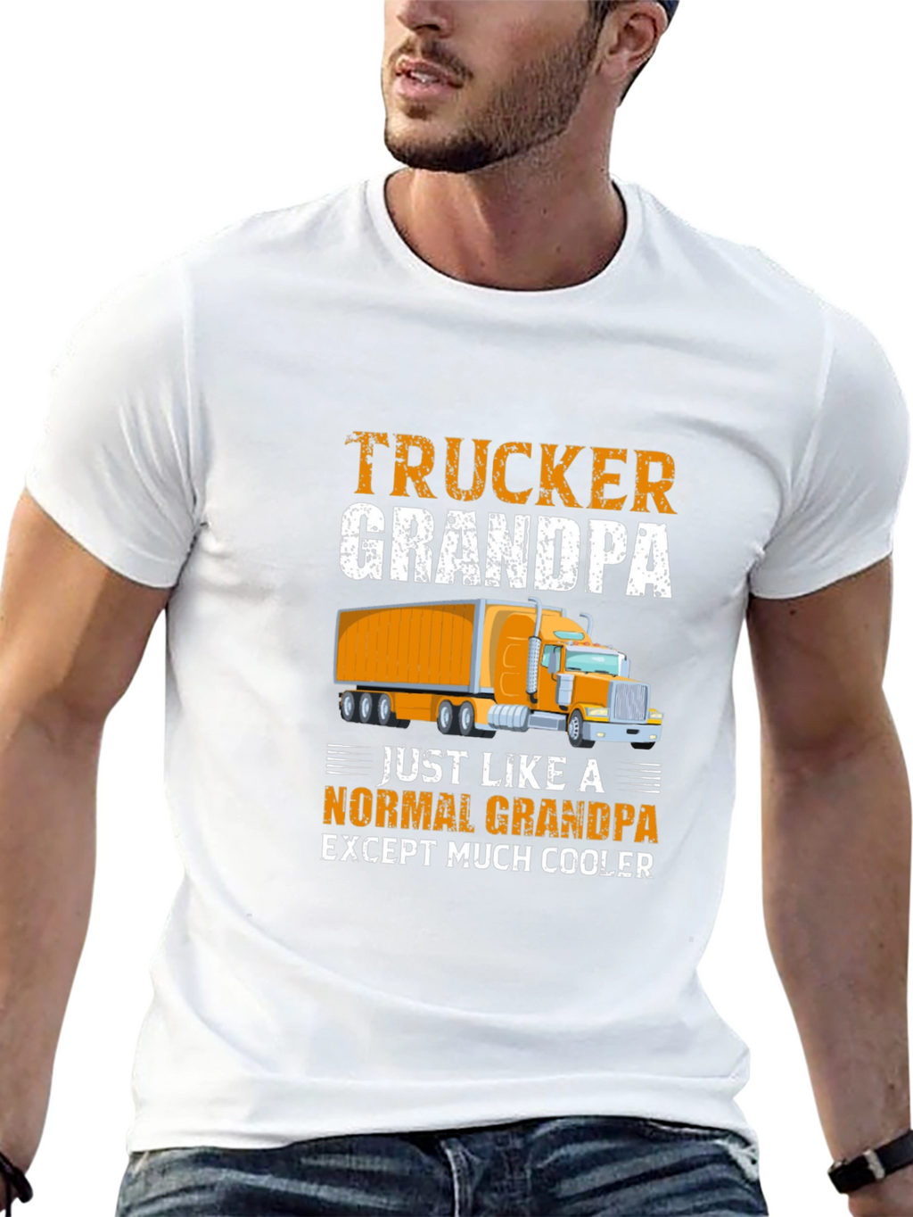 Trucker Grandpa T-Shirt: Cool Grandfather Gift