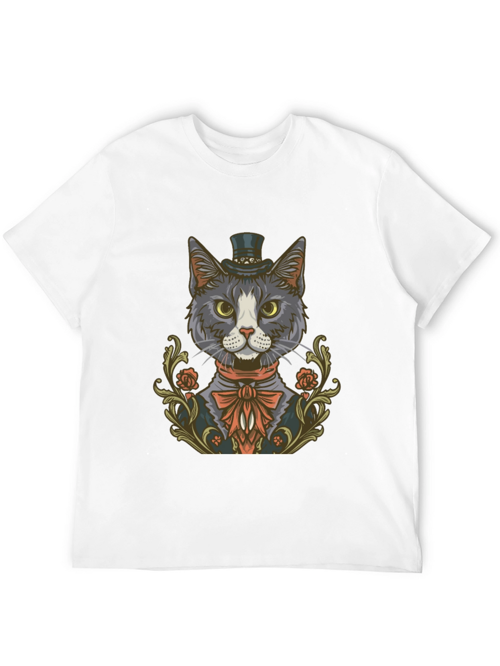 Dapper Cat Top Hat Graphic Tee