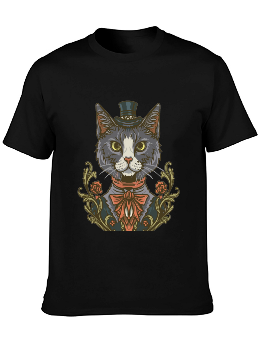 Dapper Cat Top Hat Graphic Tee