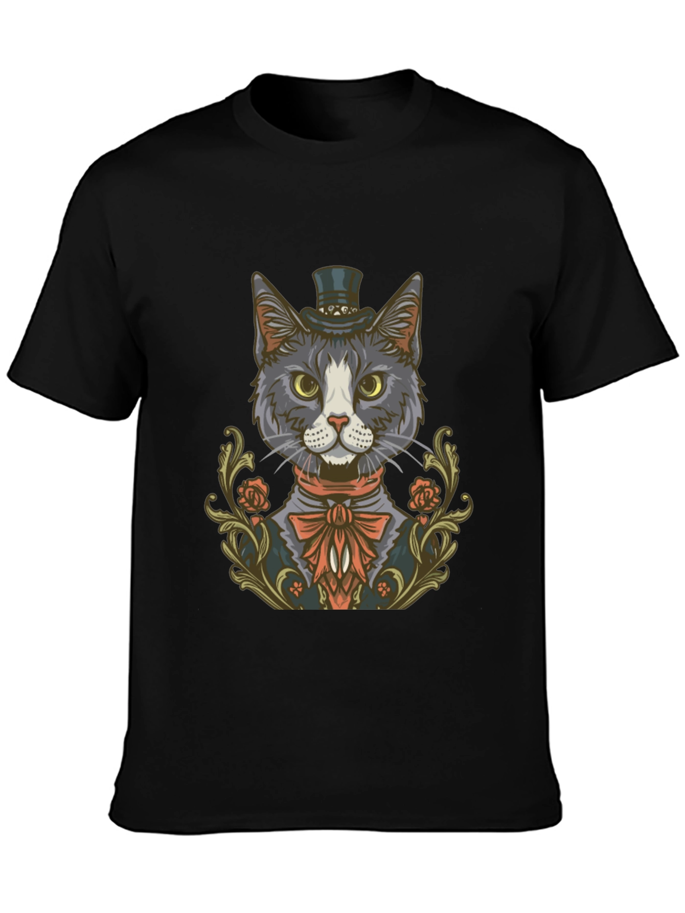 Dapper Cat Top Hat Graphic Tee