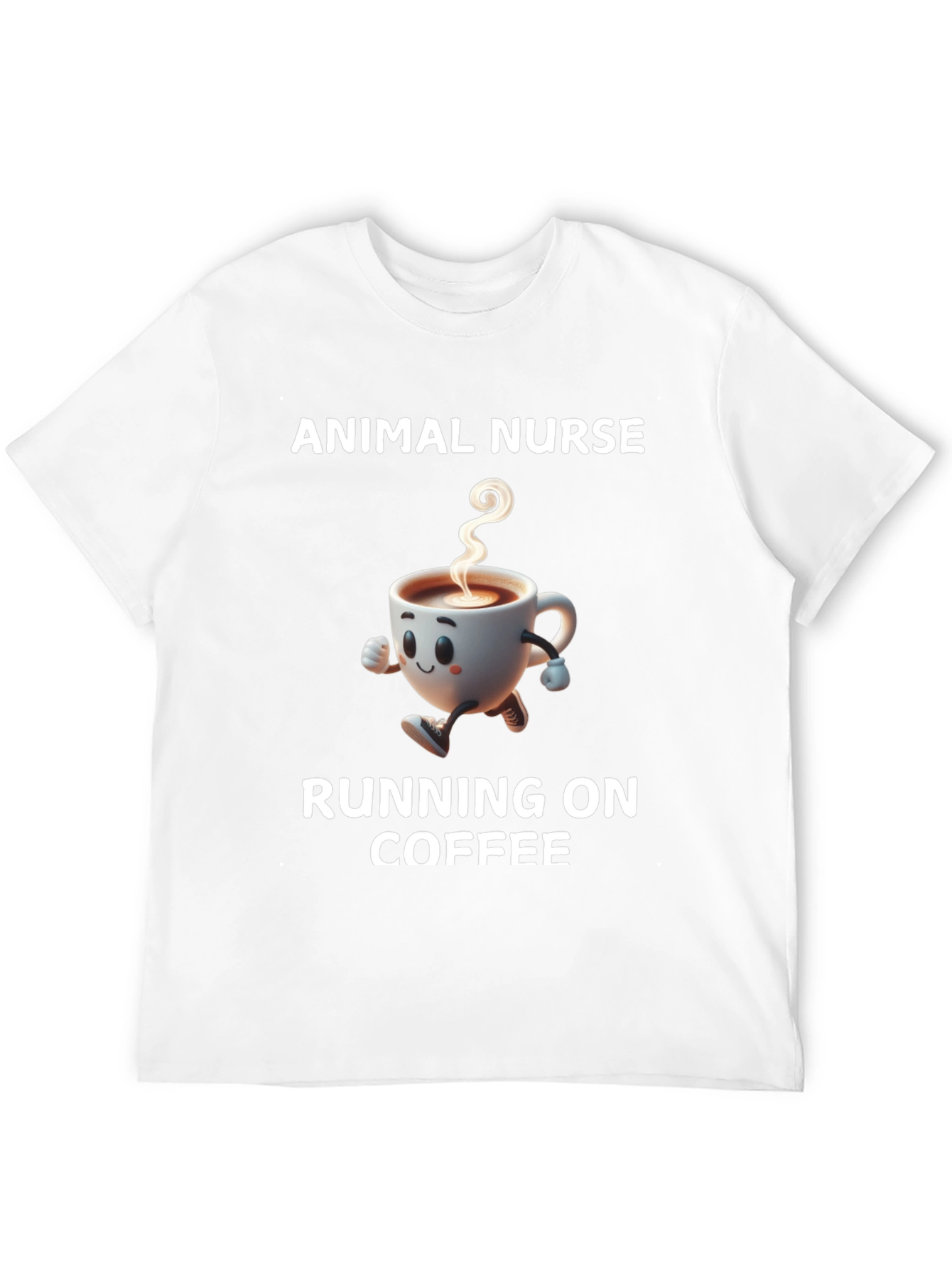 Animal Nurse Running on Coffee T-Shirt