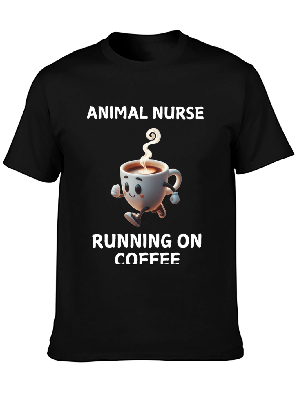 Animal Nurse Running on Coffee T-Shirt