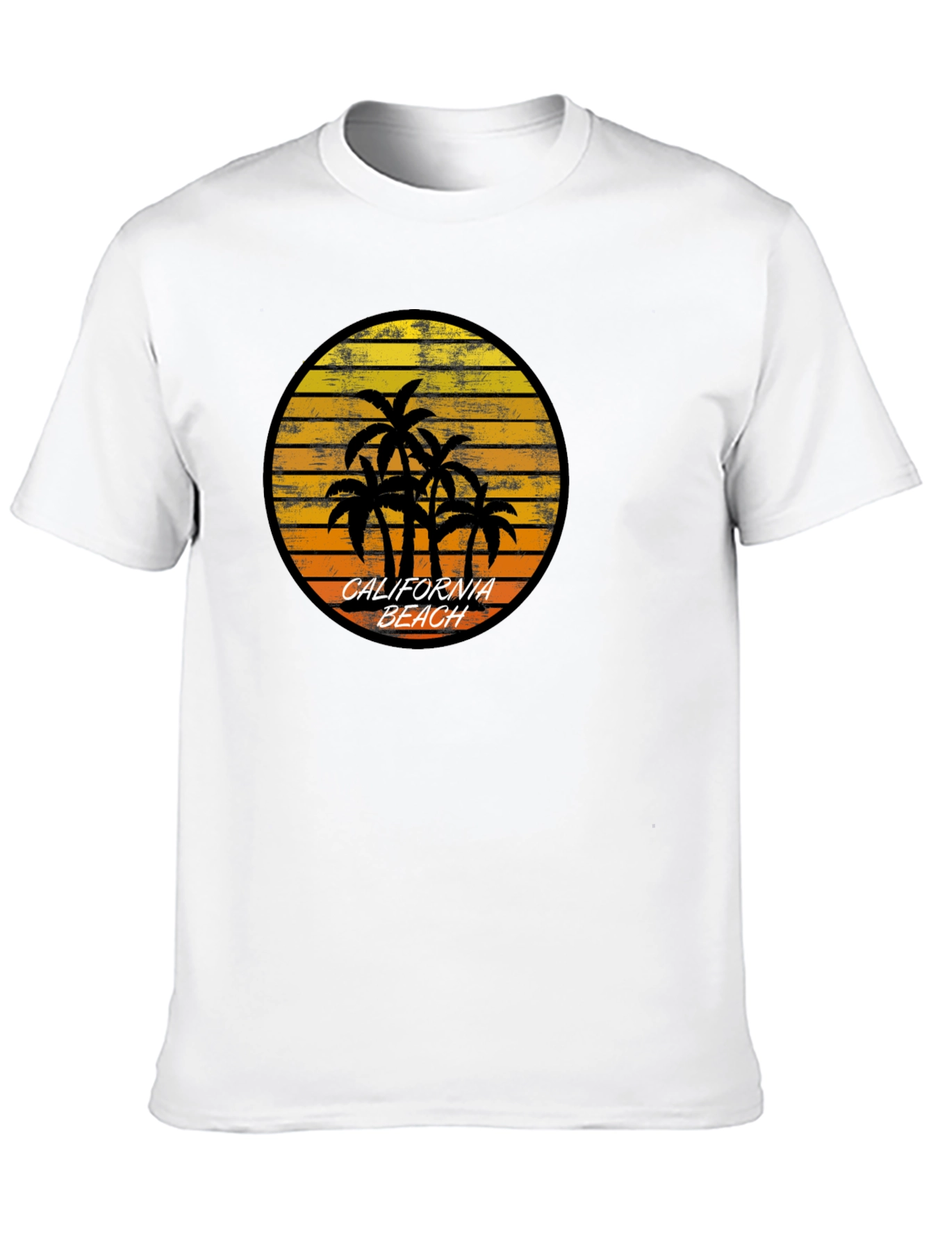 California Beach Palm Tree Graphic T-Shirt