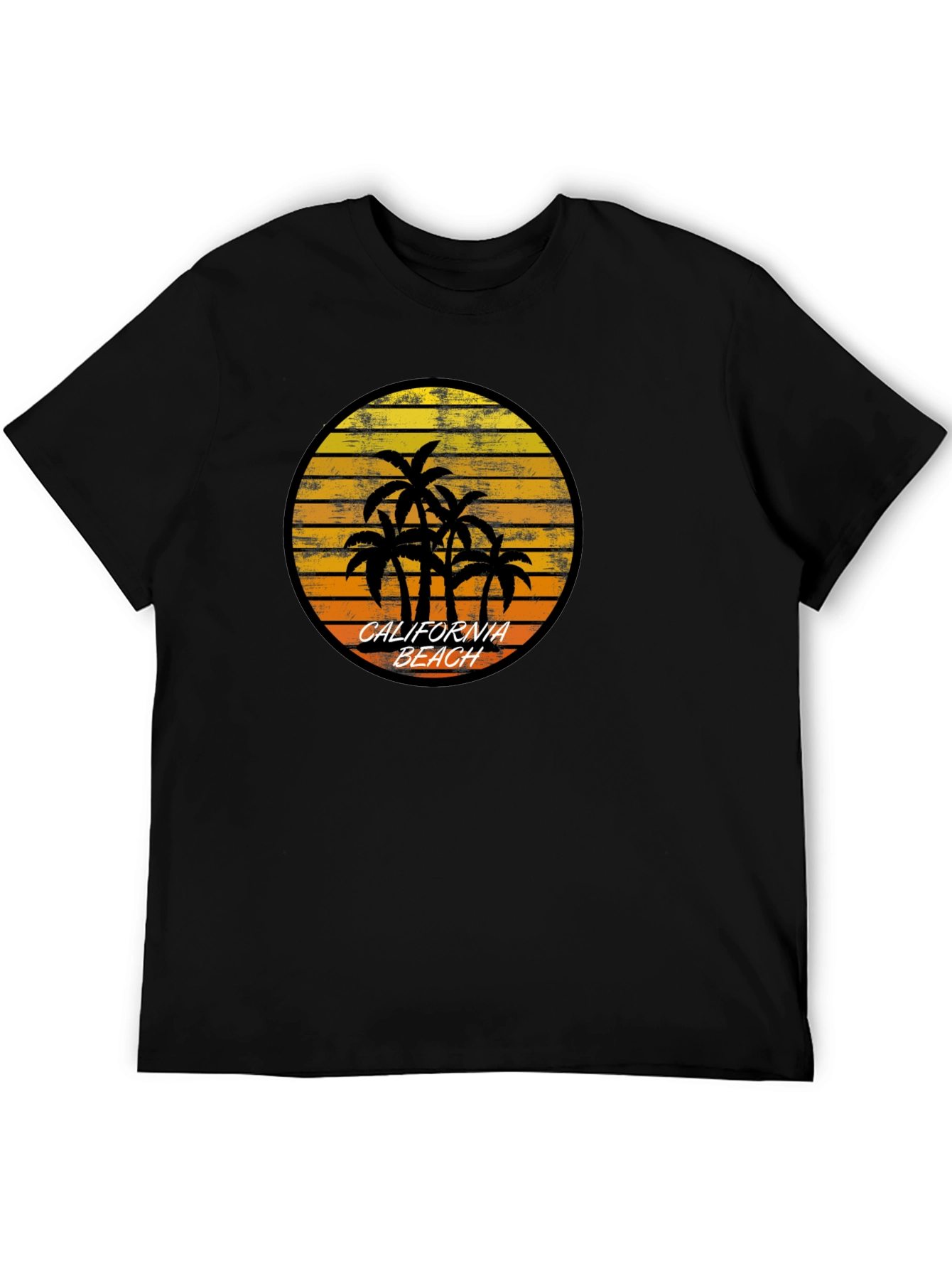 California Beach Palm Tree Graphic T-Shirt