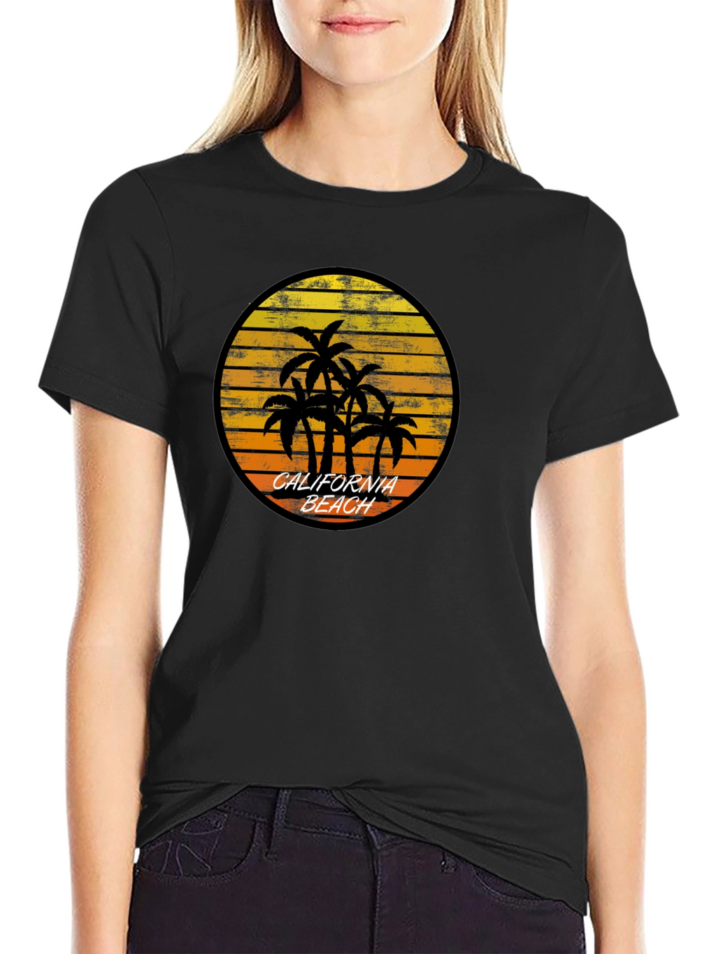 California Beach Palm Tree Graphic T-Shirt