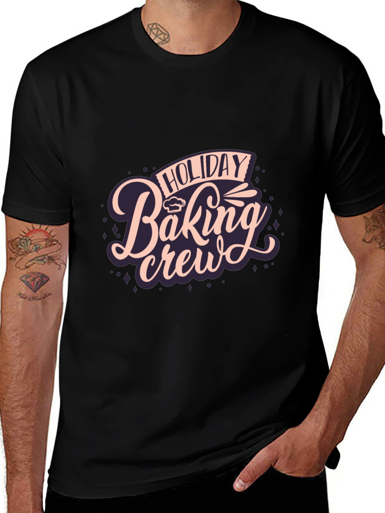 Holiday Baking Crew Black T-Shirt