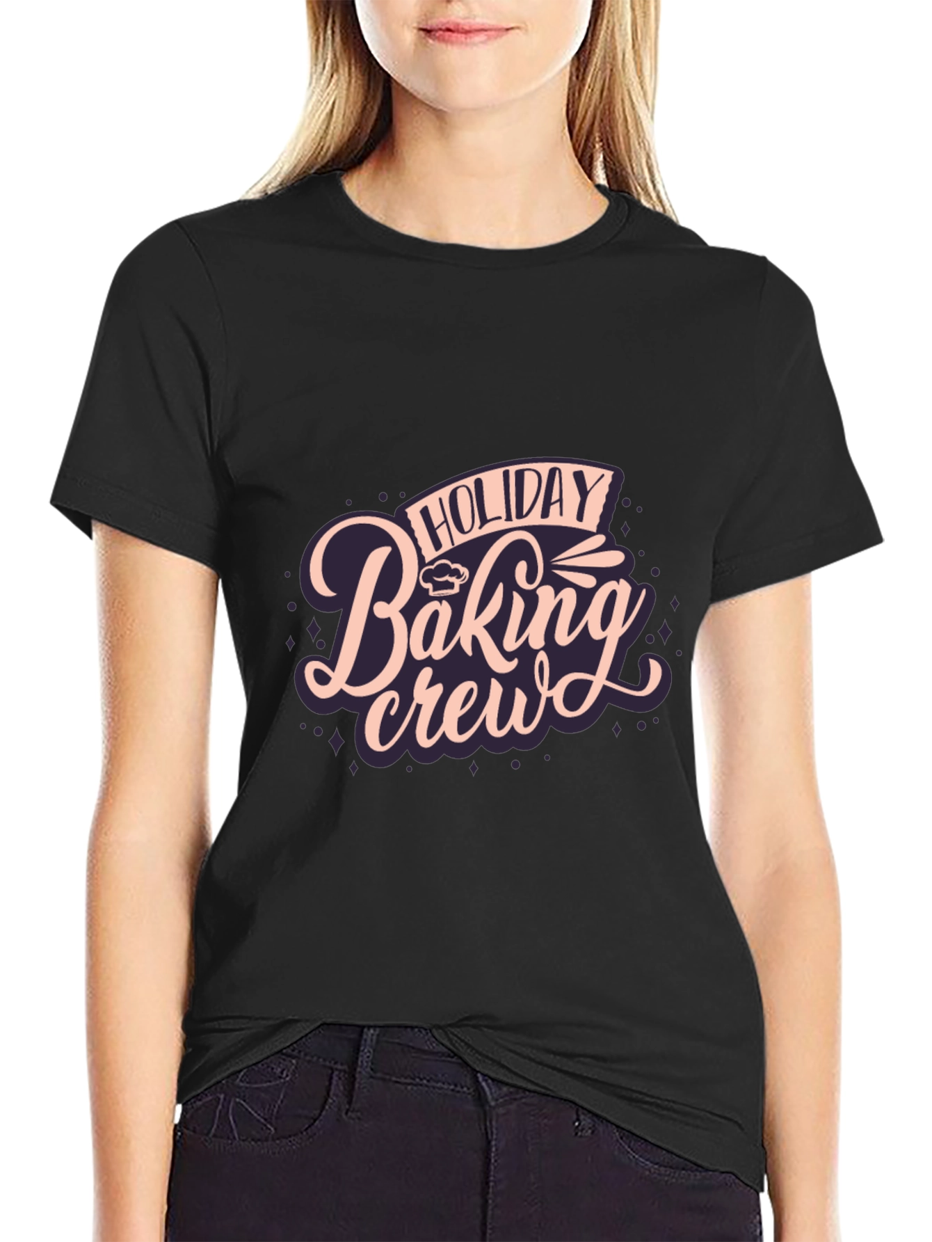 Holiday Baking Crew Black T-Shirt