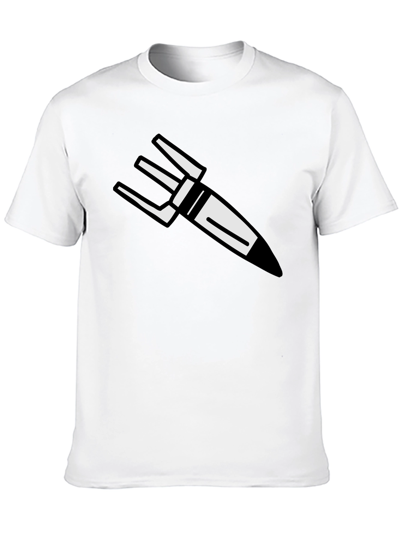 Rocket Graphic Tee - Cool Black T-Shirt