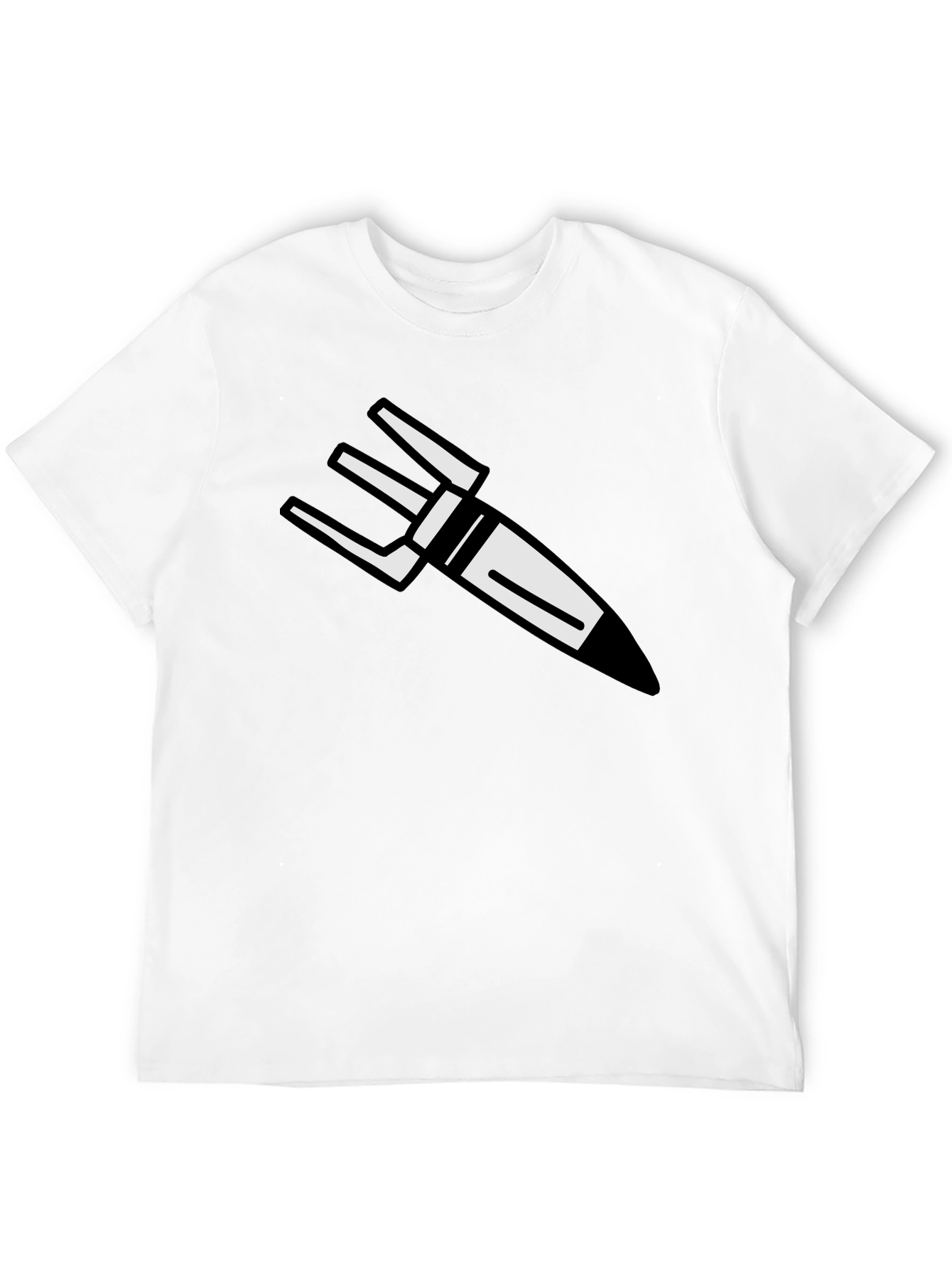 Rocket Graphic Tee - Cool Black T-Shirt
