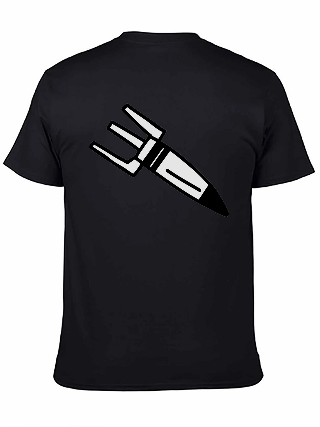 Rocket Graphic Tee - Cool Black T-Shirt