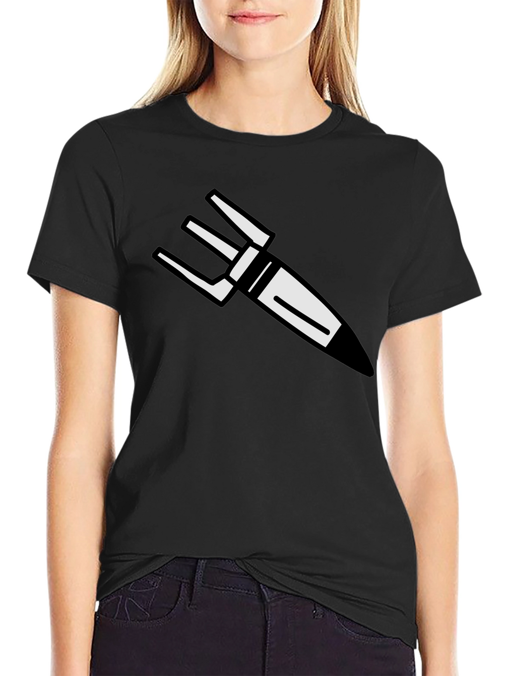 Rocket Graphic Tee - Cool Black T-Shirt