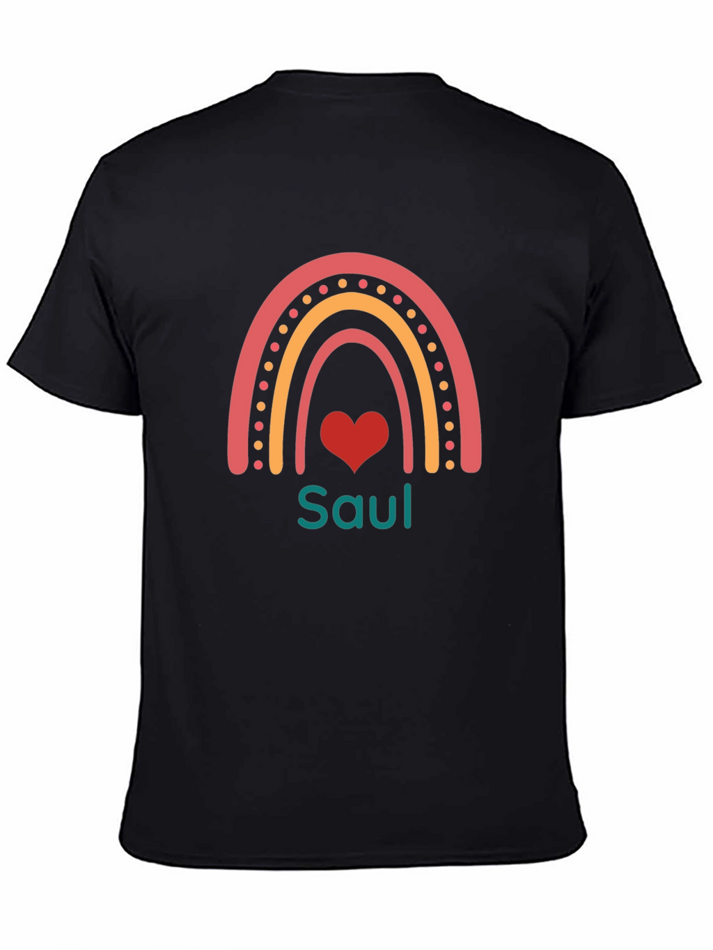 Personalized Saul Rainbow Heart T-Shirt