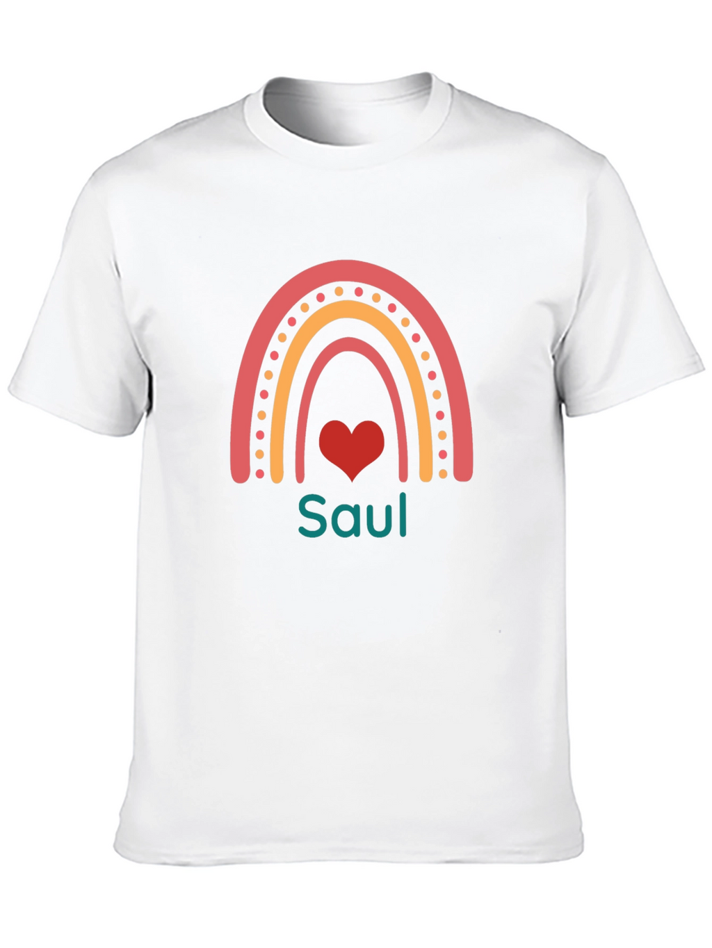 Personalized Saul Rainbow Heart T-Shirt