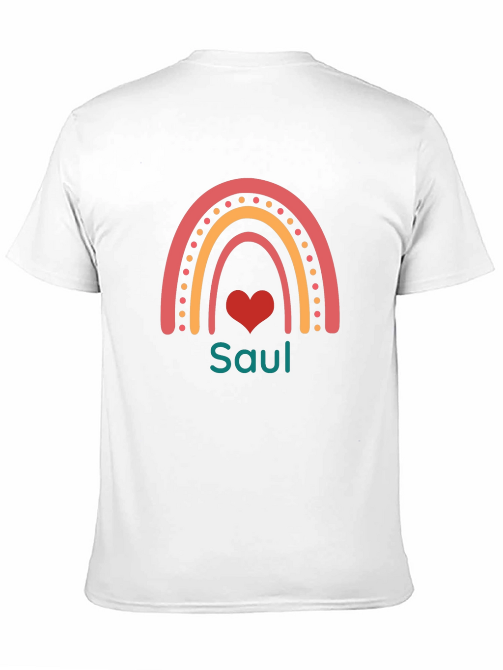 Personalized Saul Rainbow Heart T-Shirt
