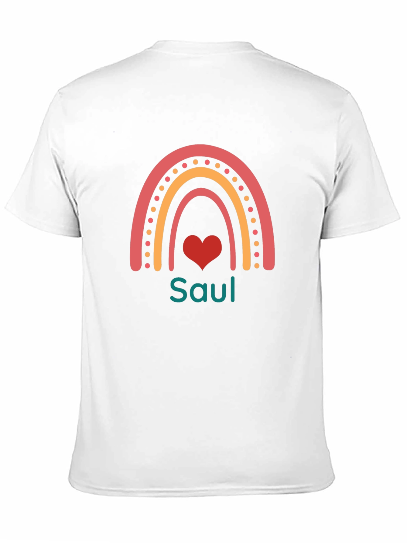 Personalized Saul Rainbow Heart T-Shirt
