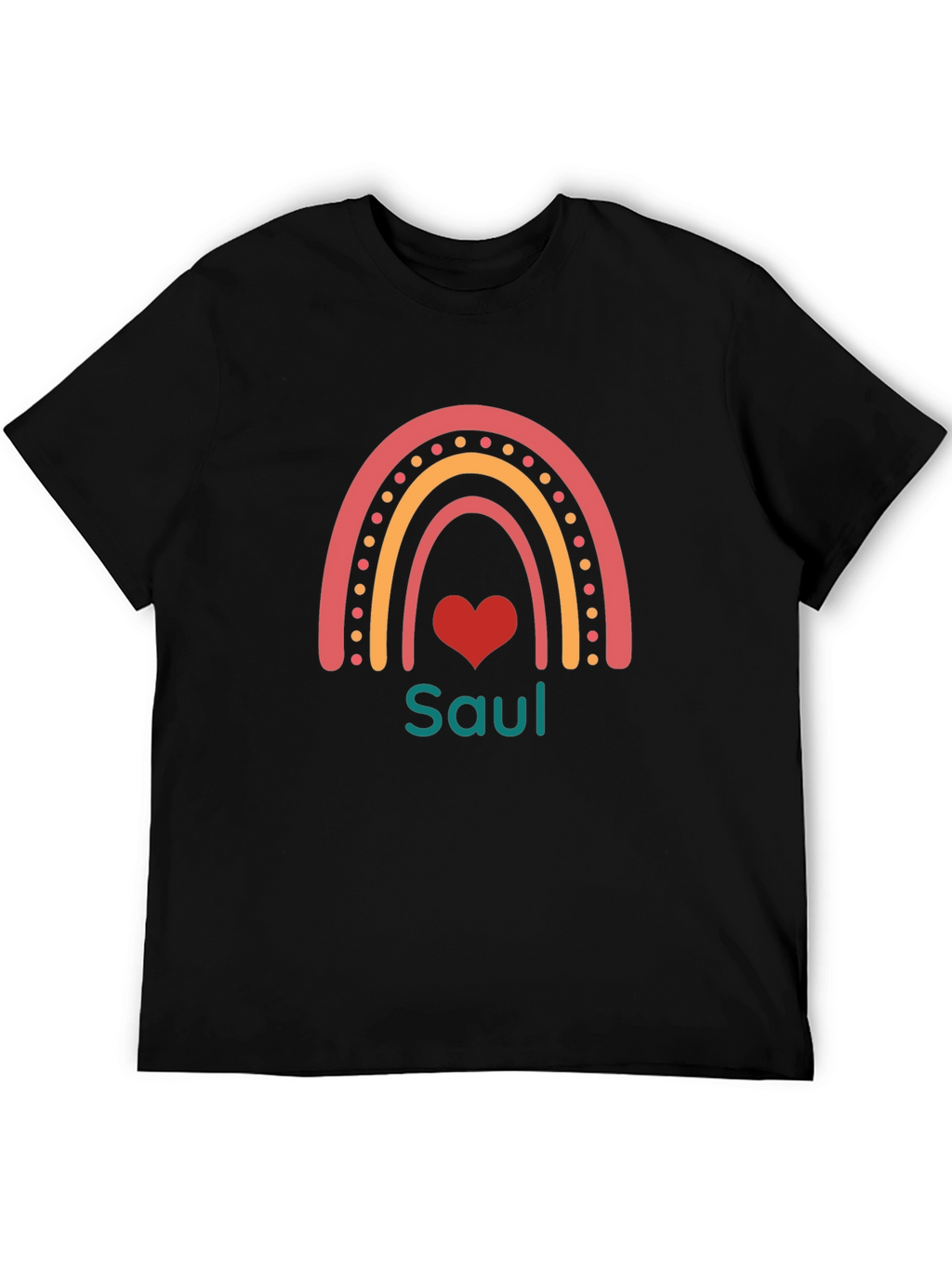 Personalized Saul Rainbow Heart T-Shirt