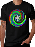 Astronaut Tie-Dye Swirl Graphic T-Shirt