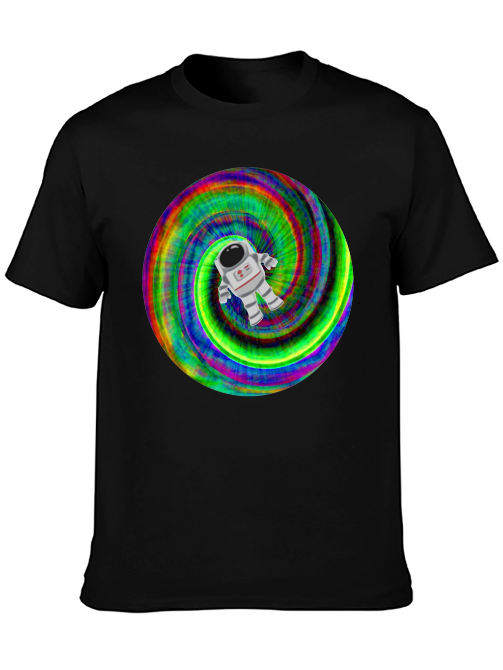 Astronaut Tie-Dye Swirl Graphic T-Shirt