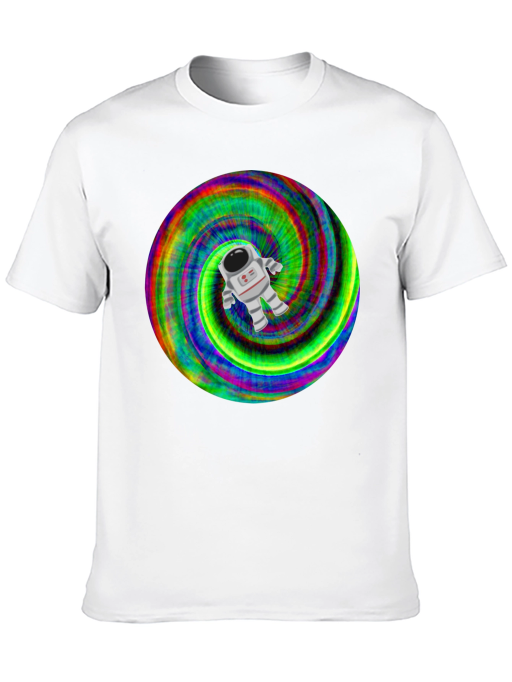 Astronaut Tie-Dye Swirl Graphic T-Shirt