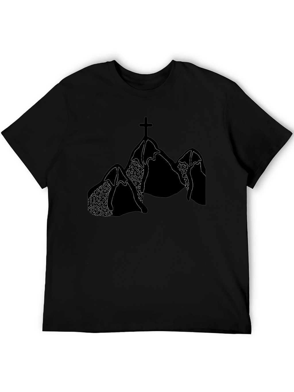 Mountain Cross Graphic Tee - Black