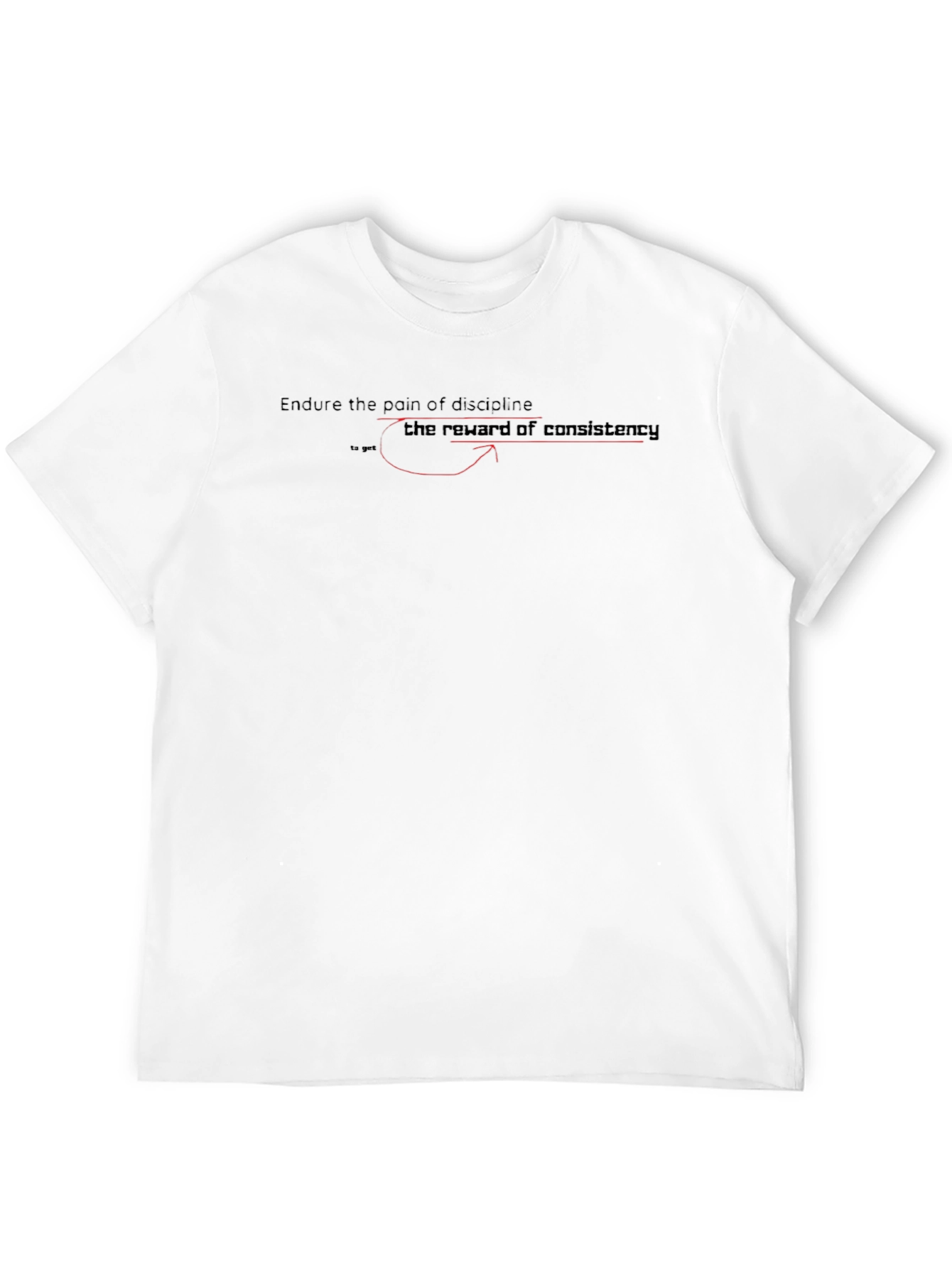Inspirational Black T-Shirt: Discipline & Consistency