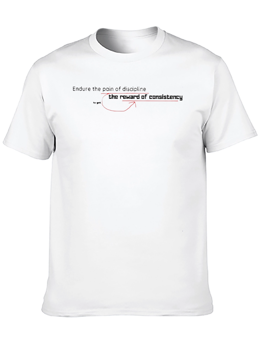 Inspirational Black T-Shirt: Discipline & Consistency