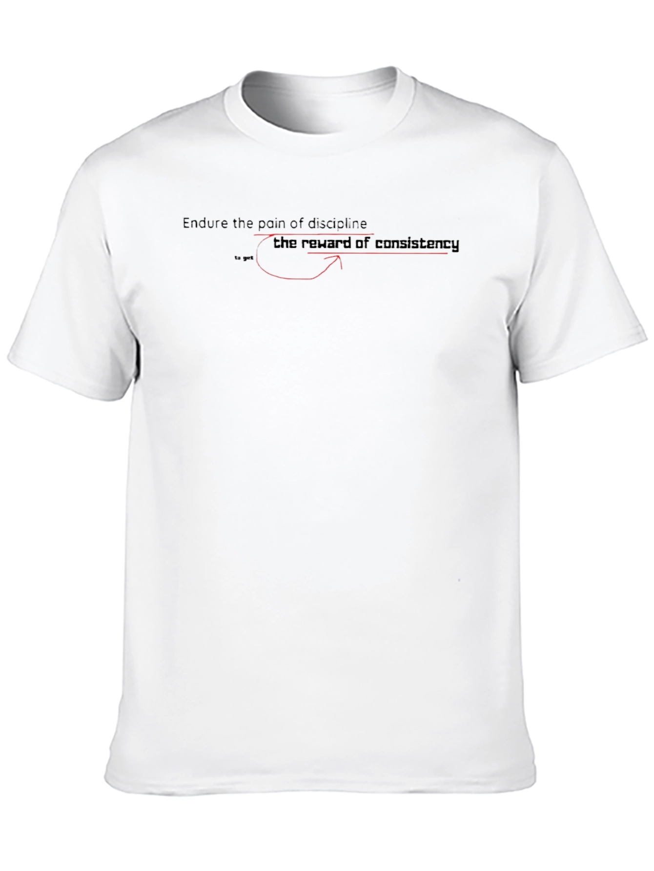 Inspirational Black T-Shirt: Discipline & Consistency