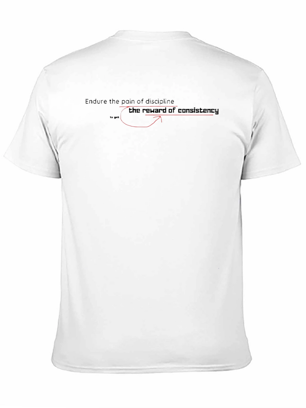 Inspirational Black T-Shirt: Discipline & Consistency