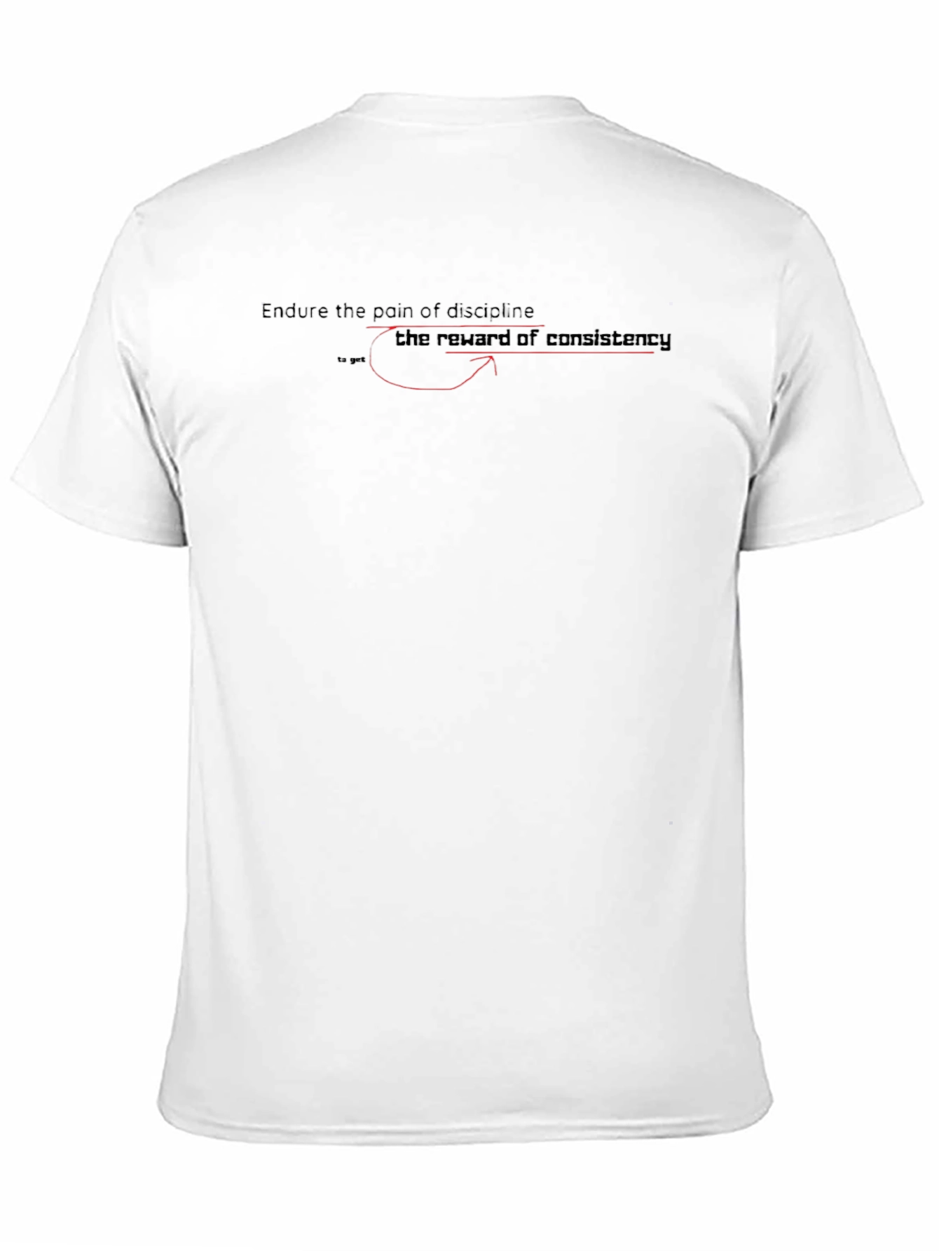 Inspirational Black T-Shirt: Discipline & Consistency