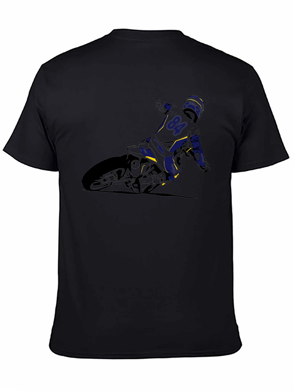 Motorcycle Rider Graphic Tee - Black