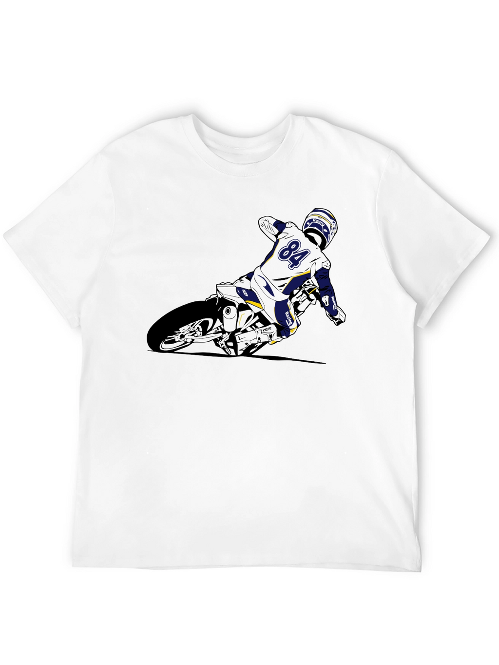 Motorcycle Rider Graphic Tee - Black