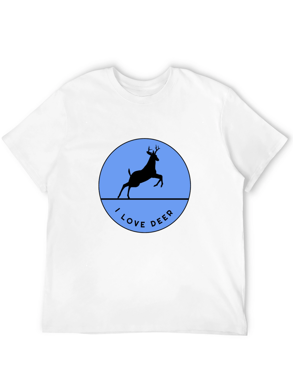 I Love Deer T-Shirt - Black Crew Neck