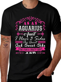 Aquarius Aunt Graphic T-Shirt - Three Sides