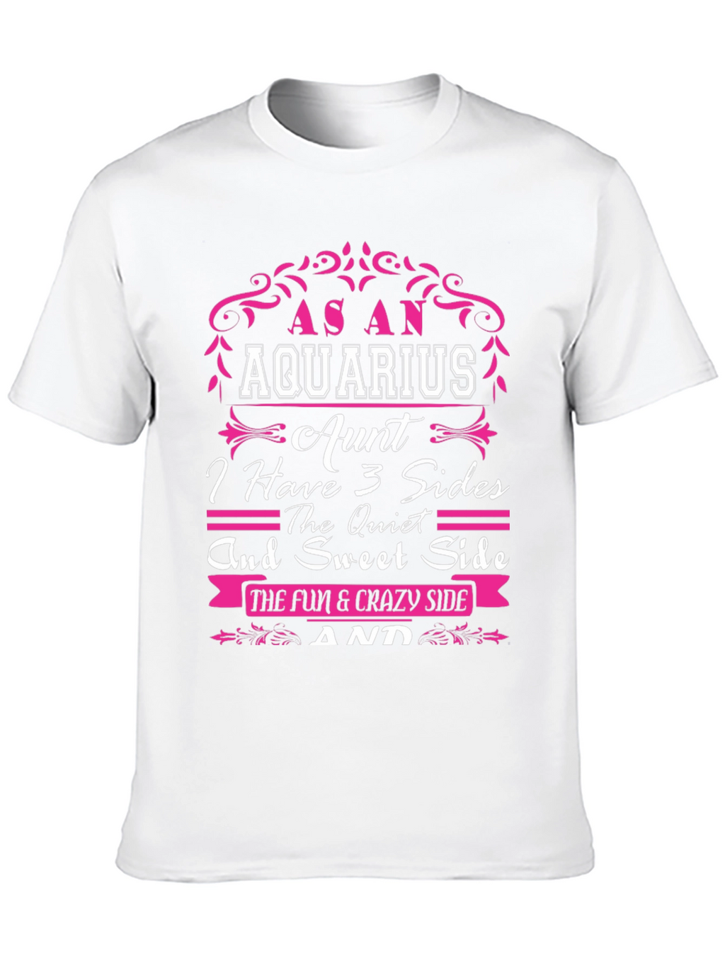 Aquarius Aunt Graphic T-Shirt - Three Sides
