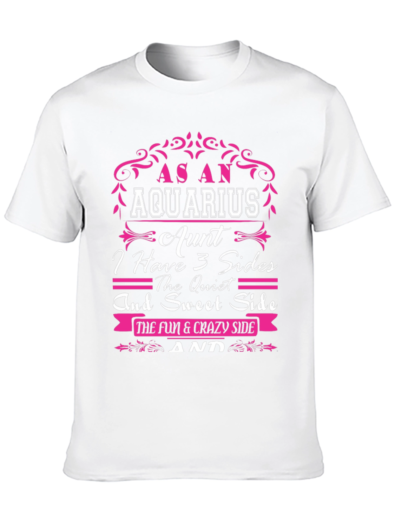 Aquarius Aunt Graphic T-Shirt - Three Sides